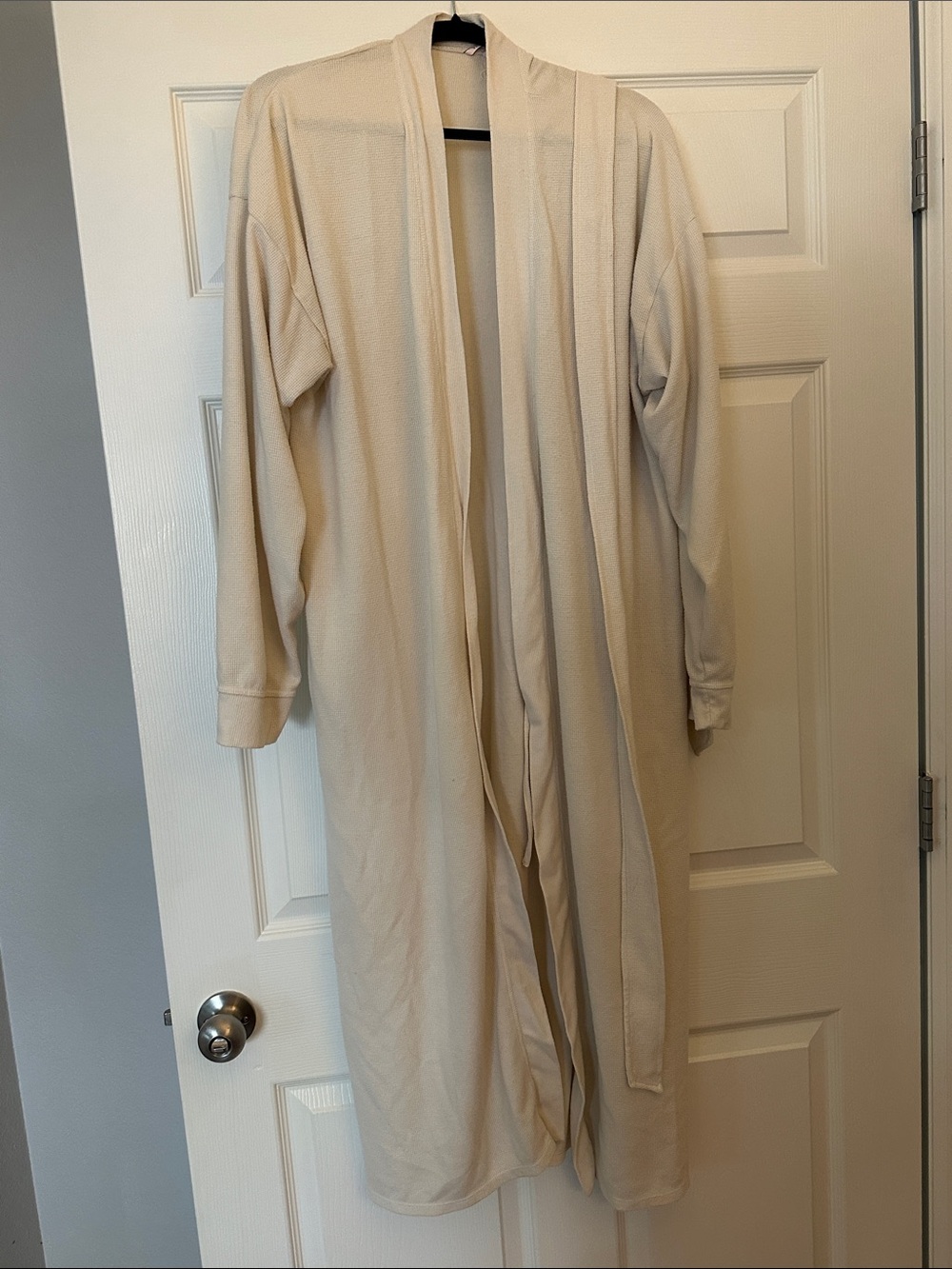 Victoria's Secret Cream Long Duster Cardigan with Tie